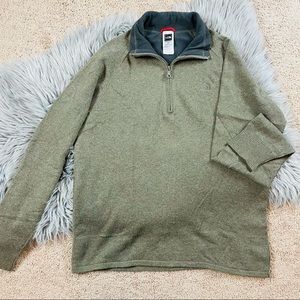 The north face | 3/4 zip up | wool blend pullover